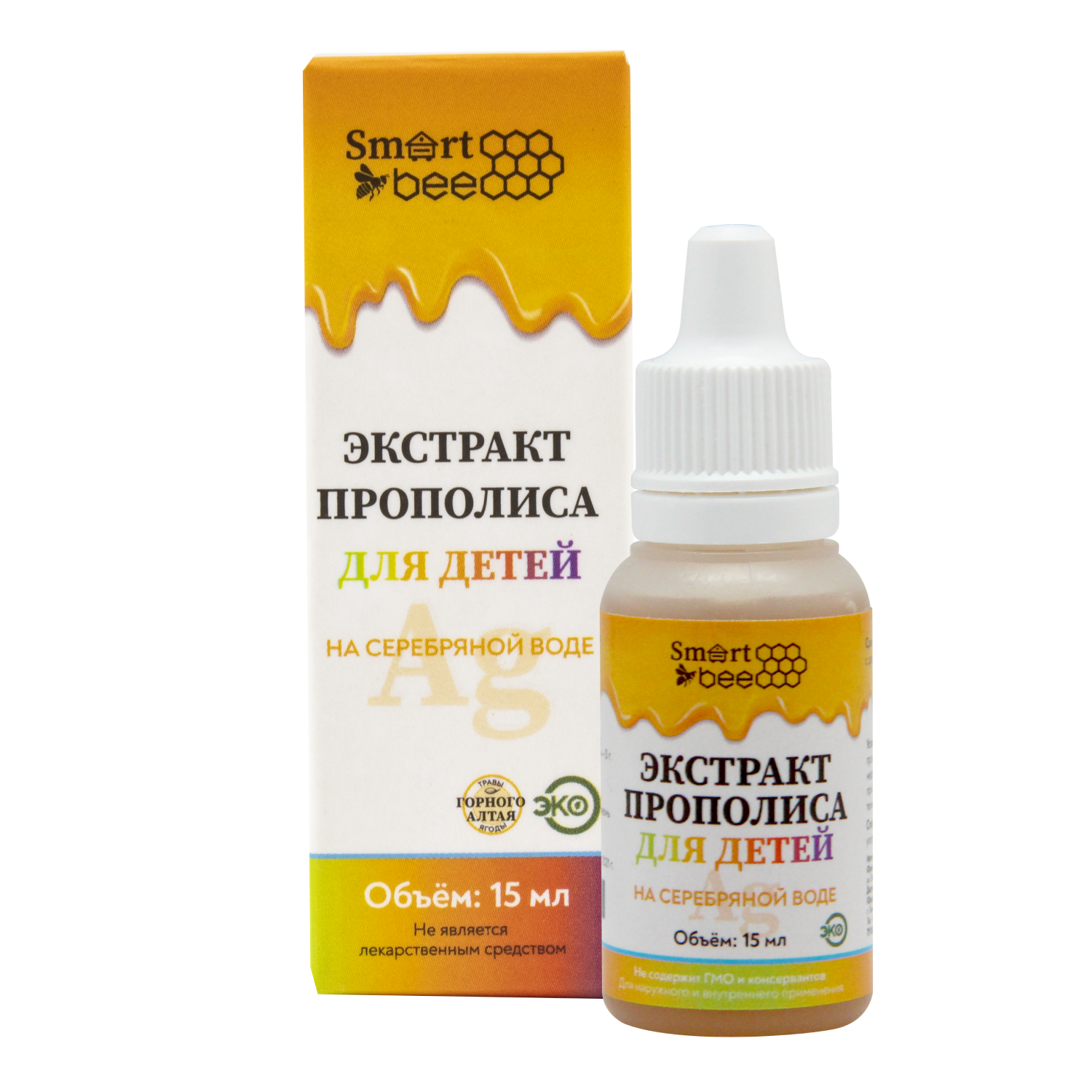 

Экстракт прополиса водный Smart Bee на серебряной воде детский 15 мл