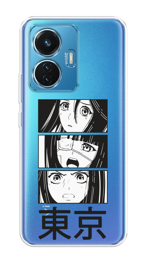 

Чехол на Vivo T1 "Tokyo girls", Белый;черный;прозрачный, 267150-1