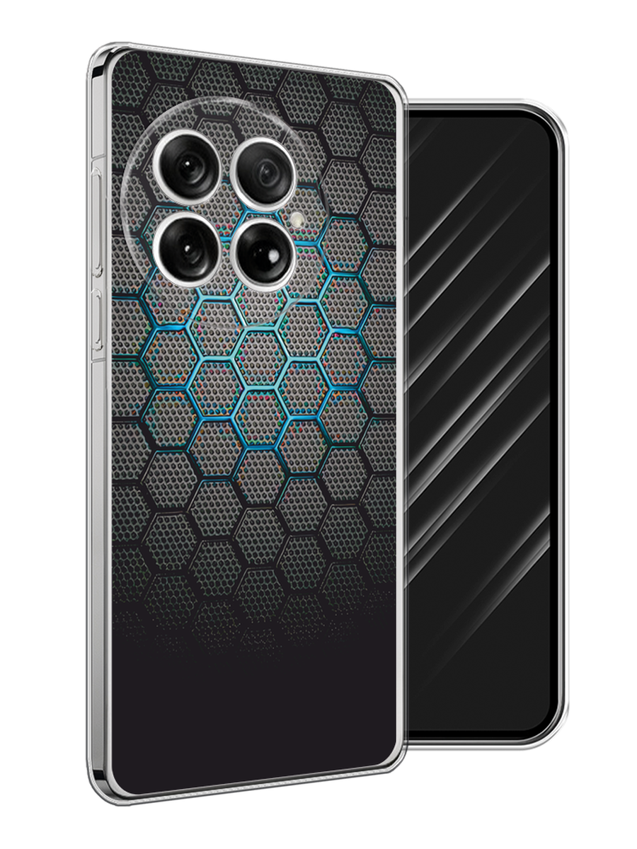 

Чехол Awog на OnePlus 13 "Бирюзовые соты", Бирюзовый;синий;черный, 155350-1