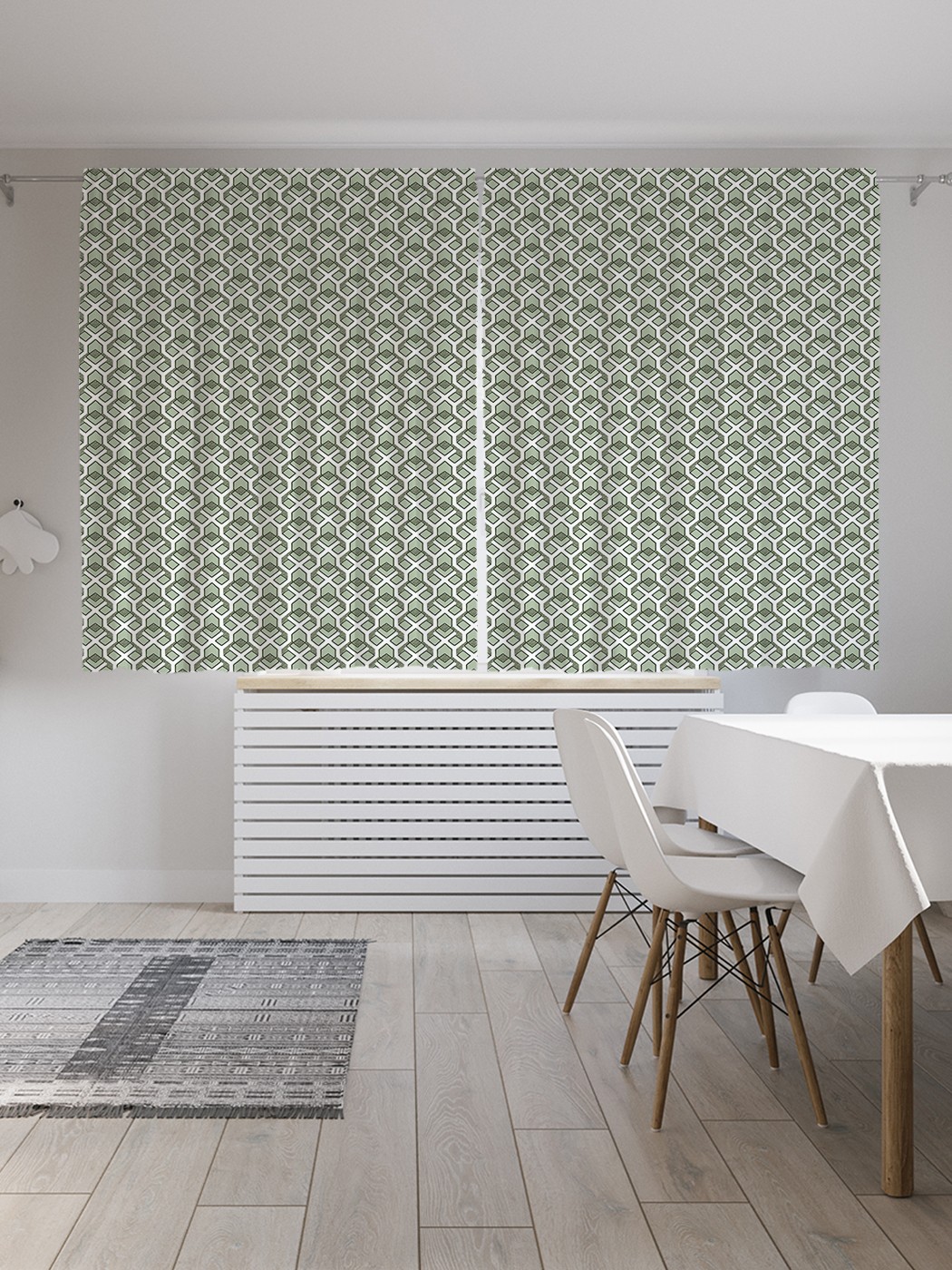 

Классические шторы JoyArty "Квадратный состав", серия Oxford DeLux, 2 полотна 145x180 см, Квадратный состав