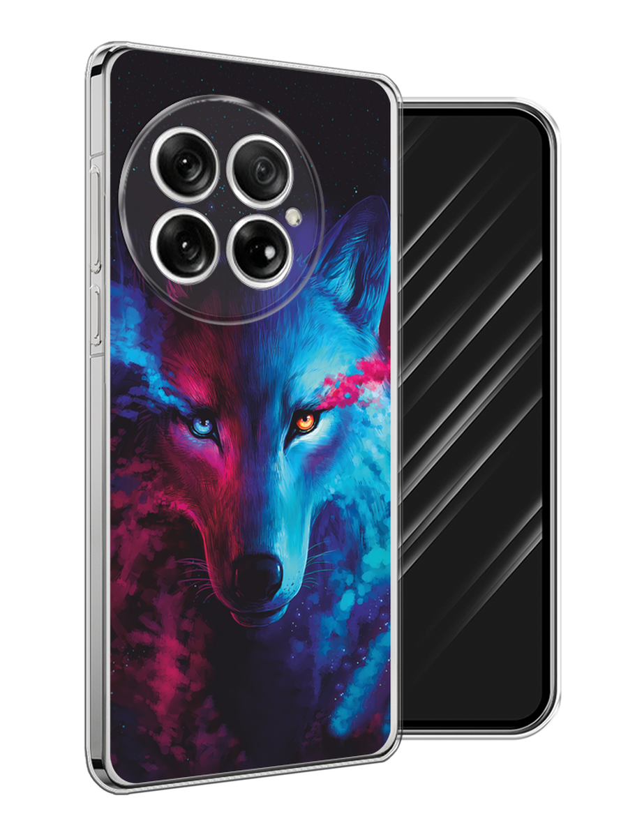 

Чехол Awog на OnePlus 13 "Волшебный волк", Голубой;розовый, 155350-1