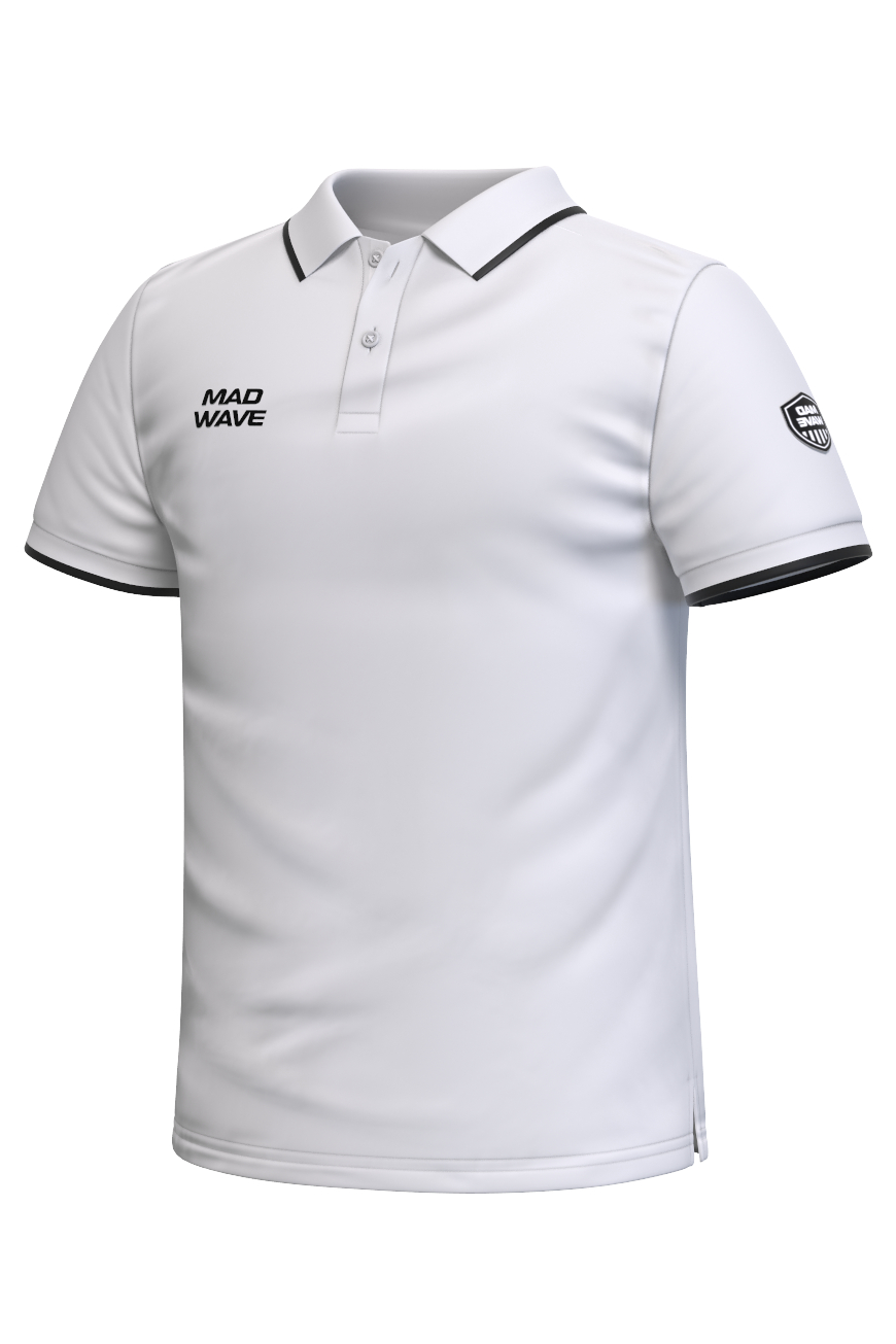 Футболка мужская Mad Wave Polo MW Stretch Adult белая XS