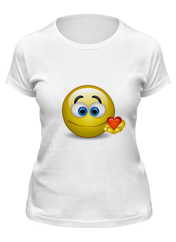 

Футболка женская Printio smiley белая M, Белый, "smiley"