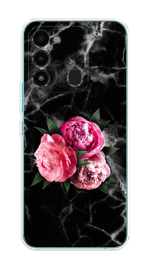 

Чехол на Tecno Spark Go 2022/8С/9 "Букет на черном мраморе", Черный;серый;розовый;зеленый;белый, 301250-1