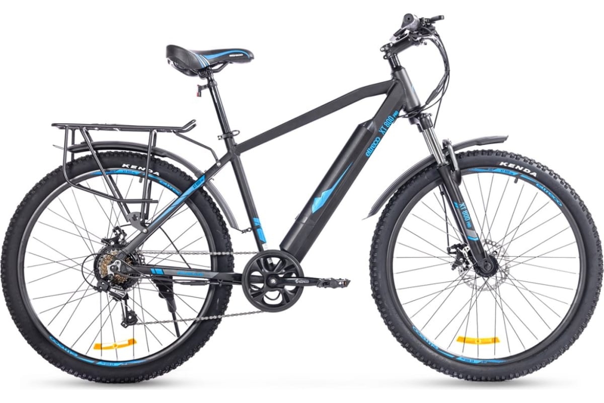 Электровелосипед Eltreco XT 800 Pro 27,5' 2023, рама 18', черно-синий