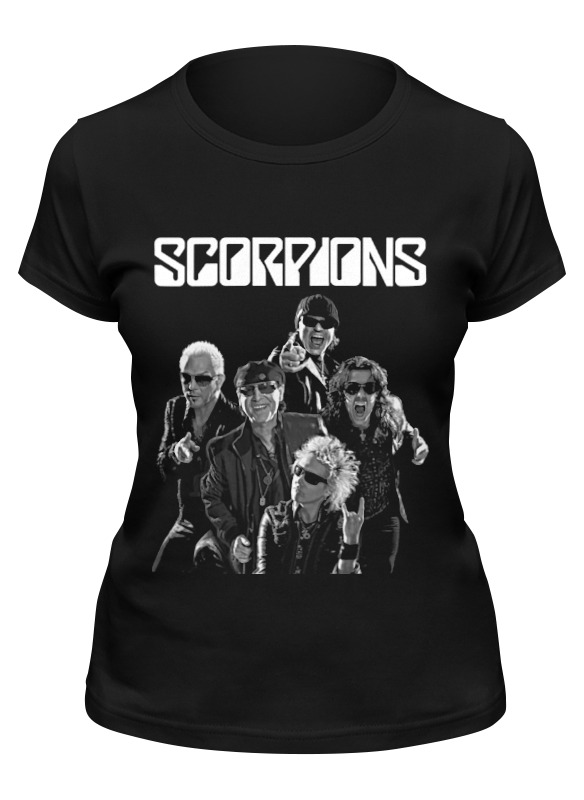 

Футболка женская Printio Scorpions band черная M, Черный, Scorpions band