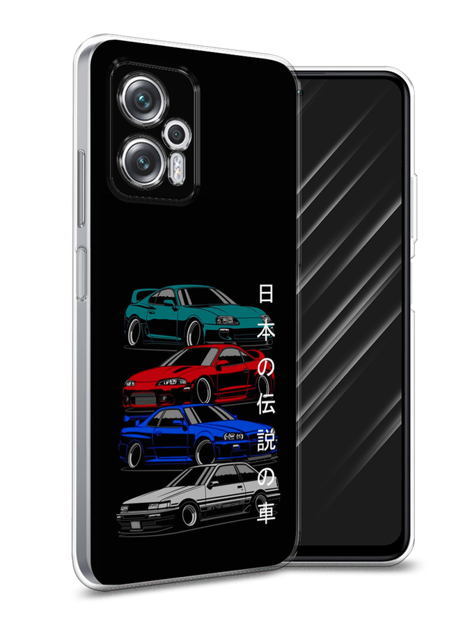 

Чехол Awog на Poco X4 GT/Redmi Note 11T Pro/11T Pro Plus "JDM Legend cars", Разноцветный, 315550-5