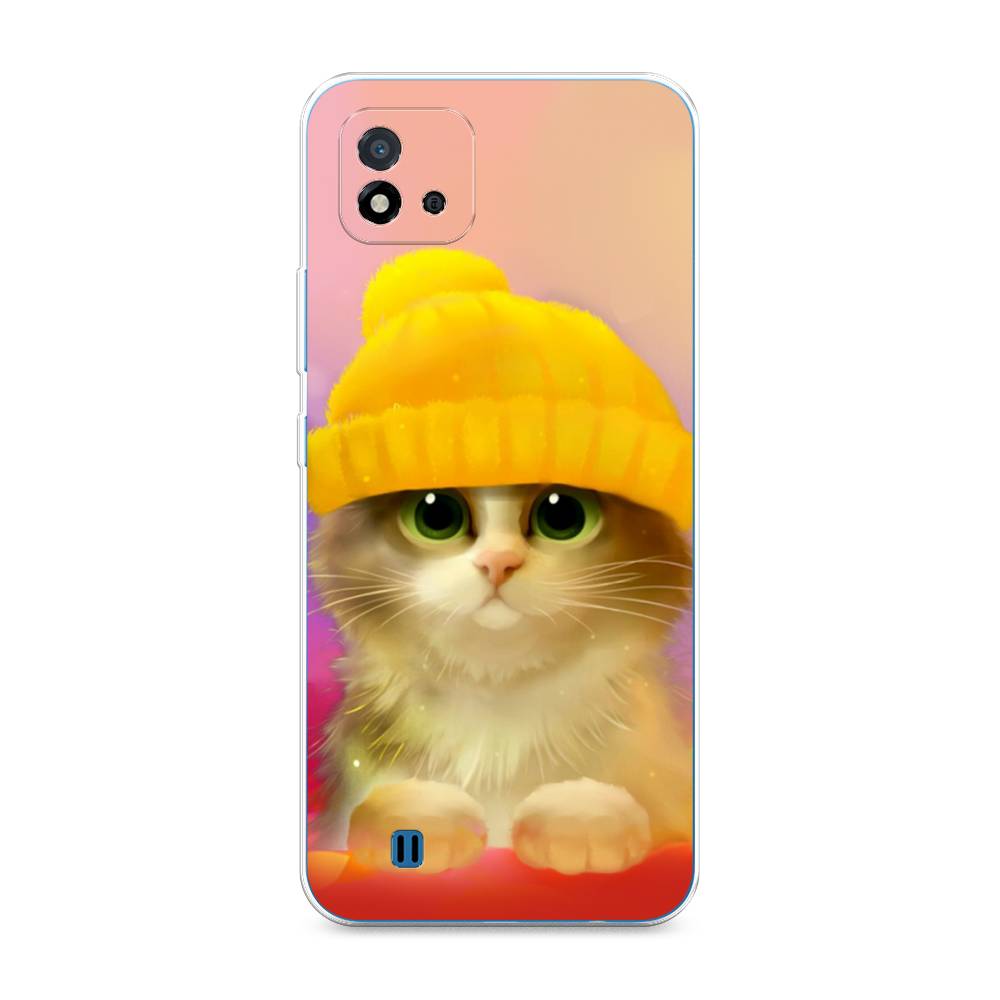 

Чехол Awog "Котенок в желтой шапке" для Realme C20, Желтый, 254850-2