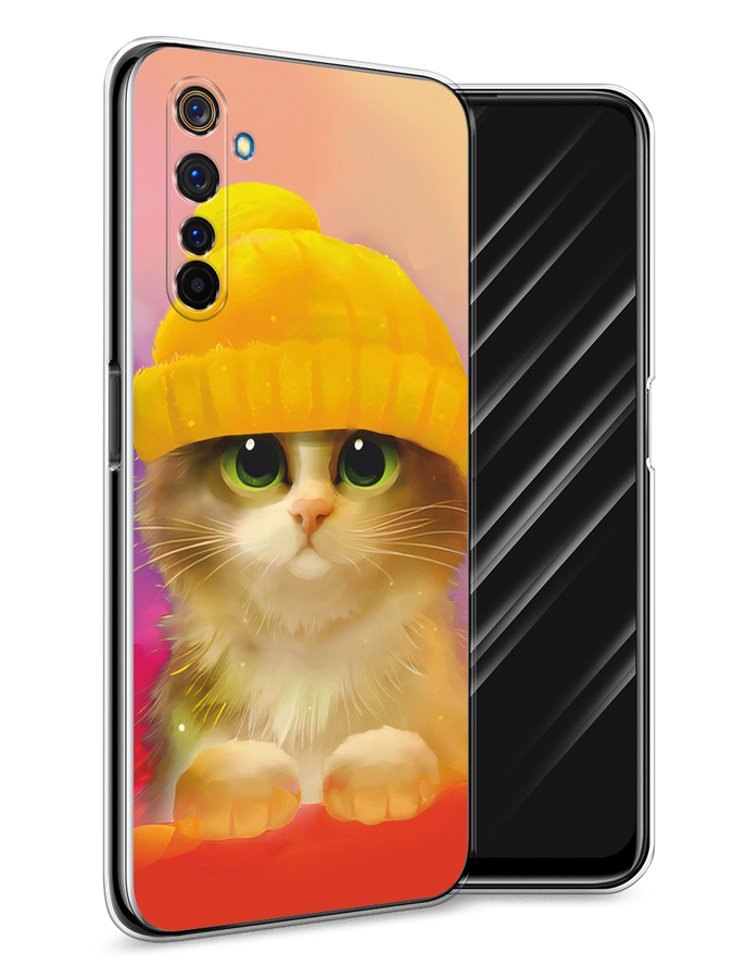

Чехол Awog на Realme 6 Pro "Котенок в желтой шапке", Разноцветный, 252850-2
