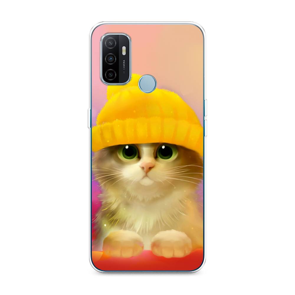 

Чехол Awog на Oppo A53 "Котенок в желтой шапке", Разноцветный, 254350-2