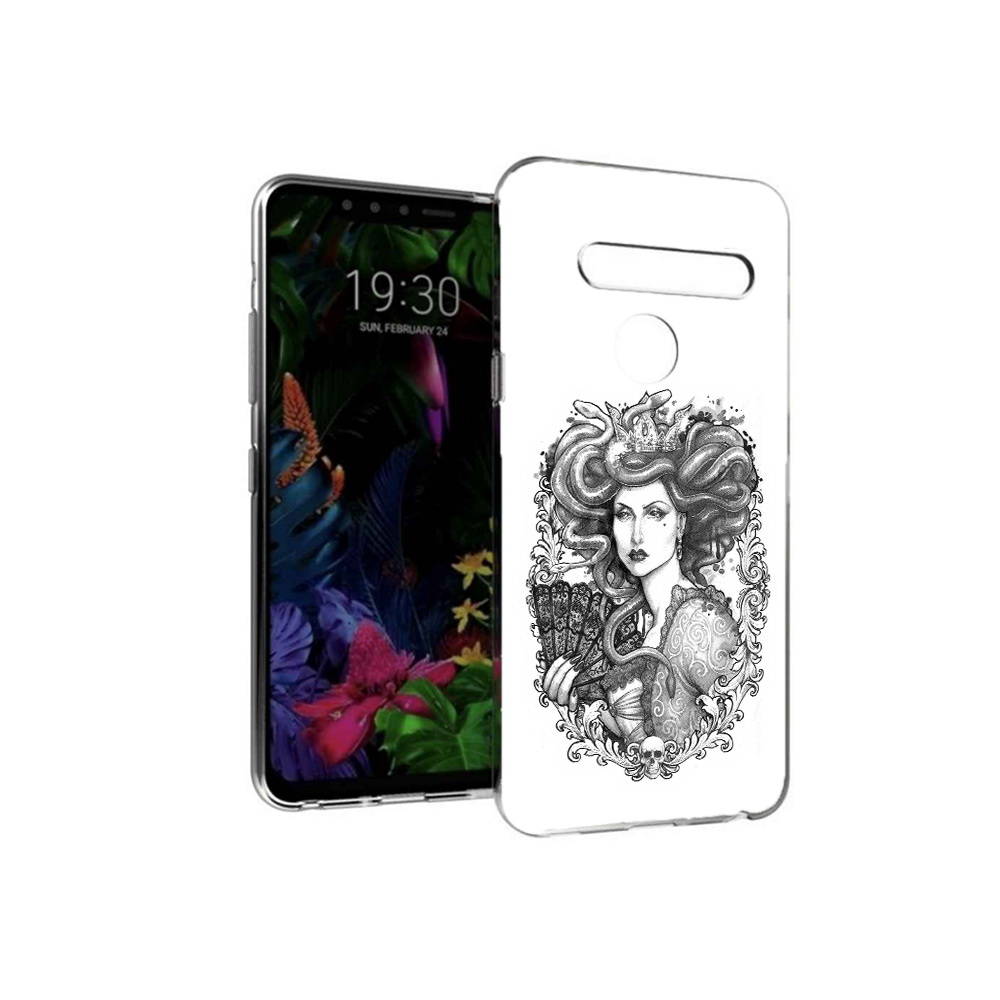 

Чехол MyPads Tocco для LG G8 медуза черно белый (PT135945.76.472), Tocco