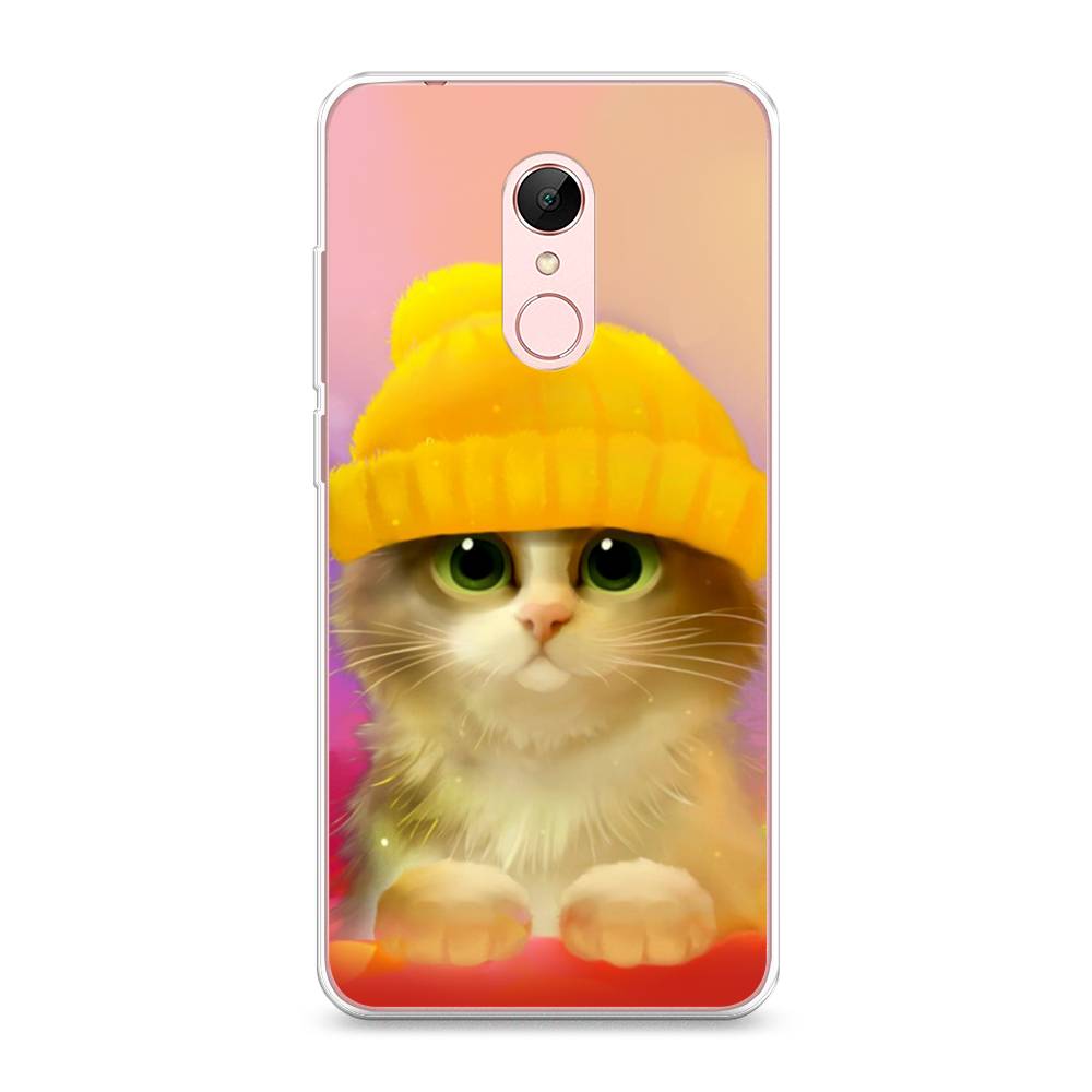 

Чехол Awog на Xiaomi Redmi 5 "Котенок в желтой шапке", Разноцветный, 33050-2
