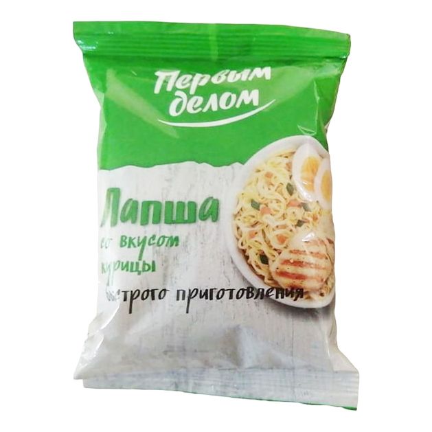 

Лапша Первым делом со вкусом говядины быстрого приготовления 60 г