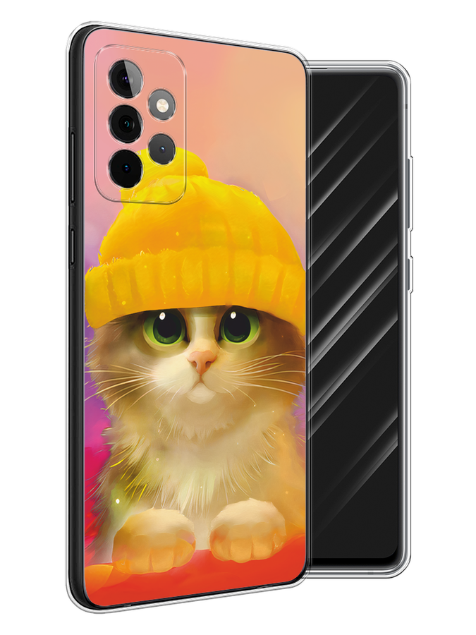 

Чехол Awog на Samsung Galaxy A72 / Самсунг A72 "Котенок в желтой шапке", Разноцветный, 2101950-2