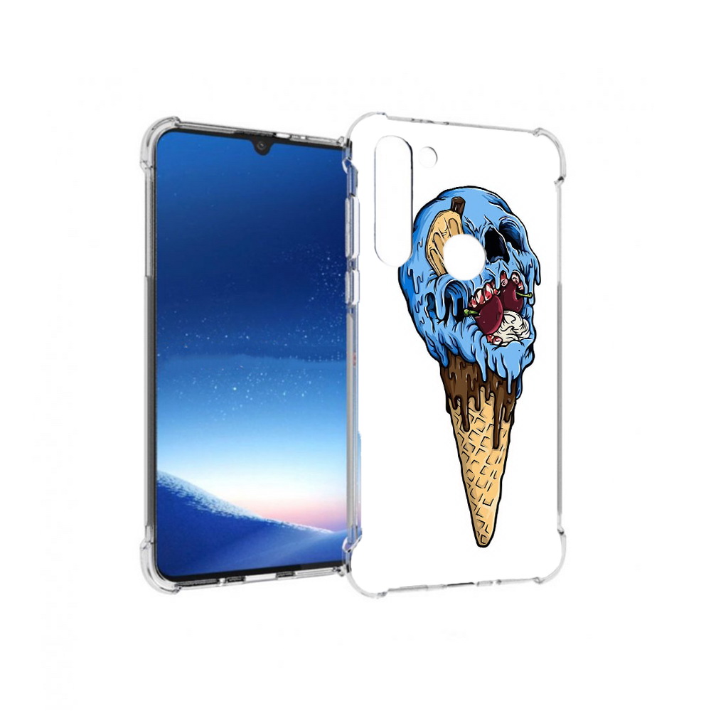 

Чехол MyPads Tocco для Motorola Moto G8 Power мороженное череп (PT143076.340.484), Прозрачный, Tocco