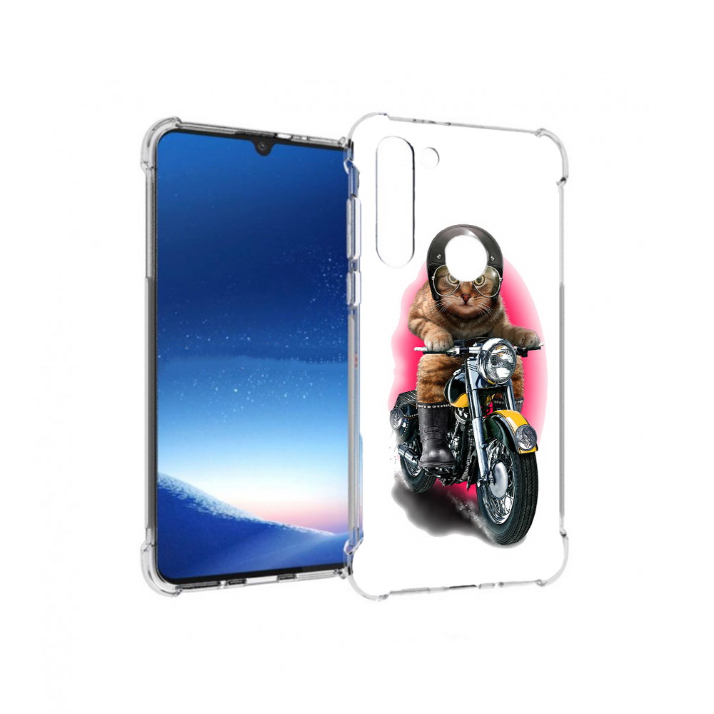 

Чехол MyPads Tocco для Motorola Moto G8 Power мото-кот (PT143076.340.485), Прозрачный, Tocco