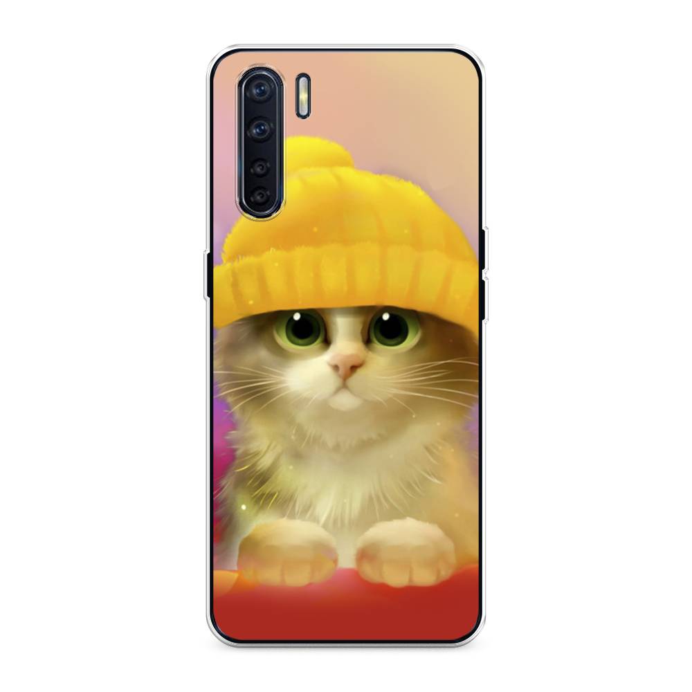 

Чехол Awog на Oppo A91 "Котенок в желтой шапке", Разноцветный, 254250-2