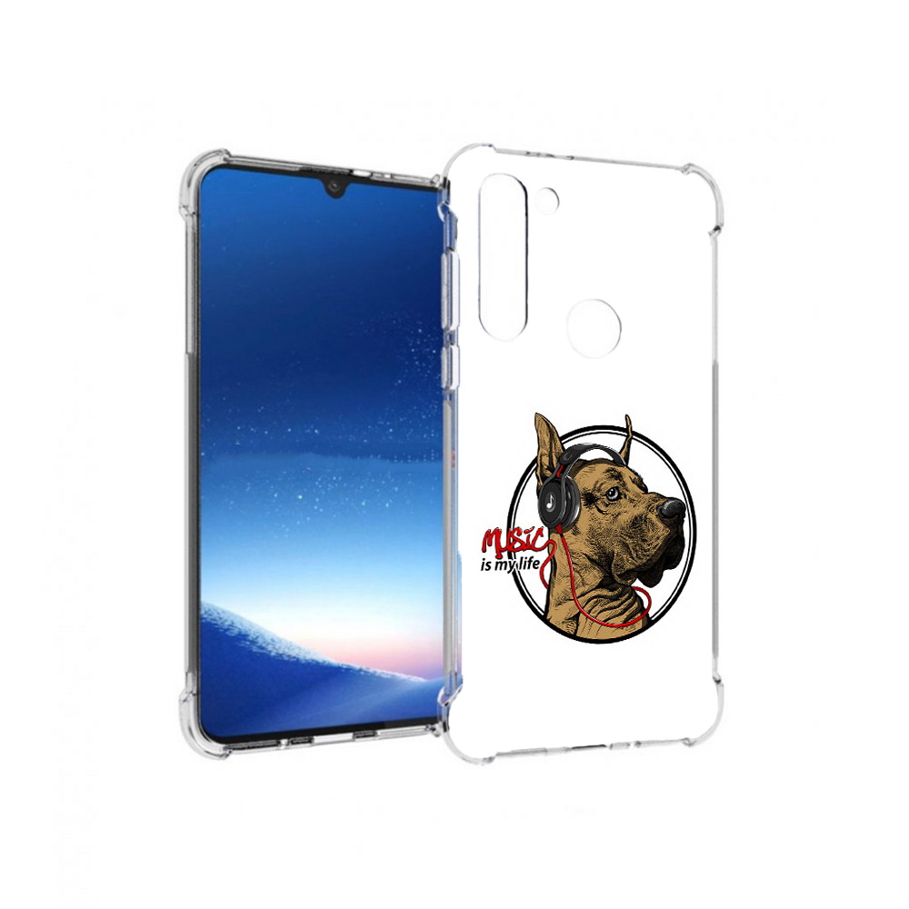 

Чехол MyPads Tocco для Motorola Moto G8 Power музыкальная собака (PT143076.340.490), Прозрачный, Tocco