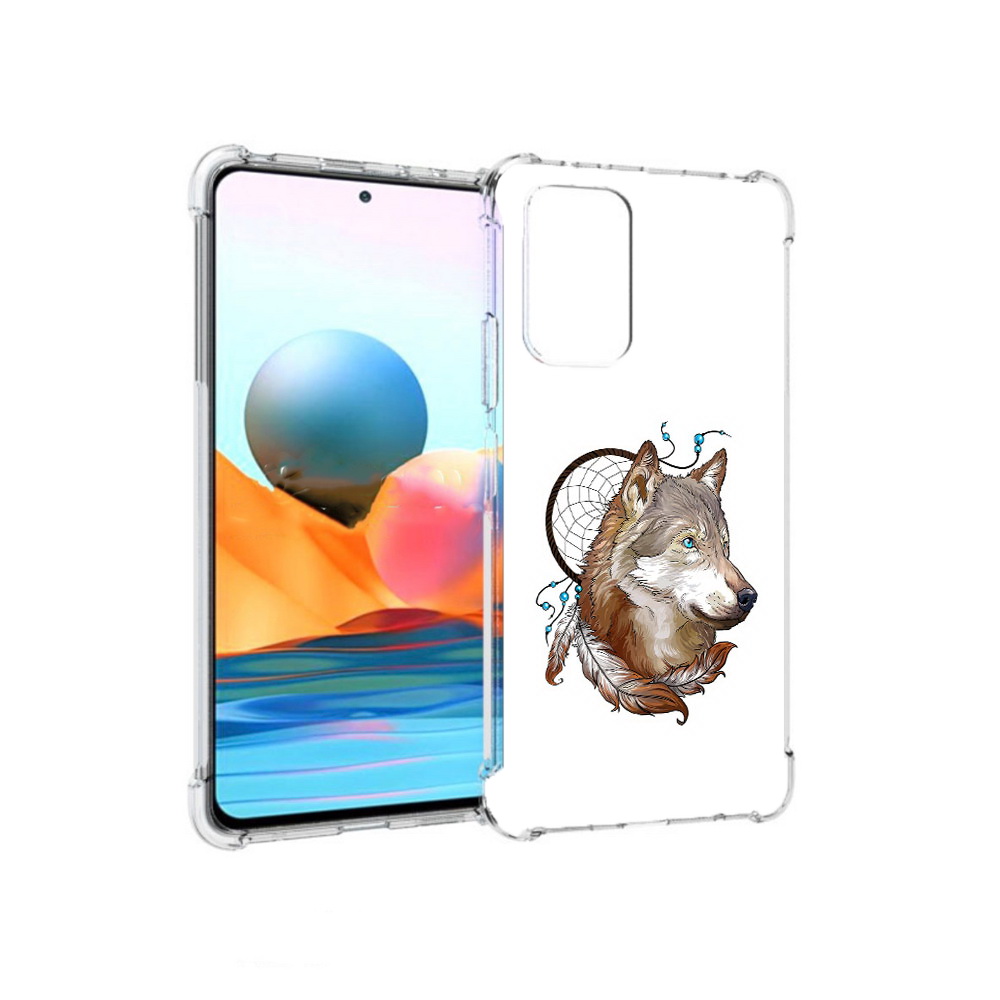 Чехол MyPads Tocco для Xiaomi Redmi Note 10 Pro волк и ловец снов (PT158414.284.269)