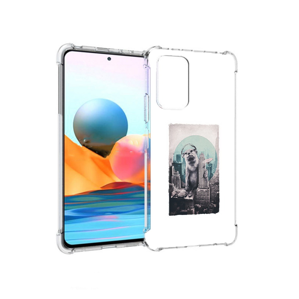 Чехол MyPads Tocco для Xiaomi Redmi Note 10 Pro выдра в городе (PT158414.284.283)