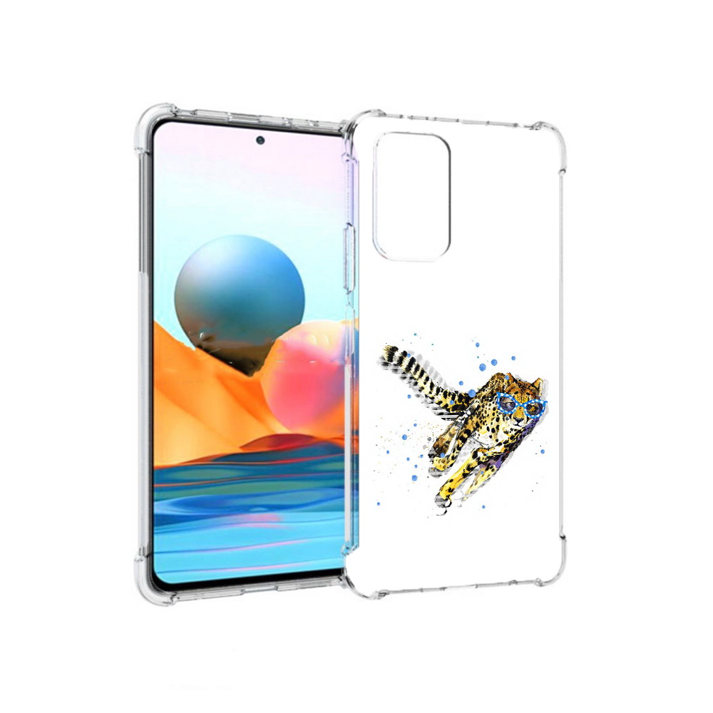 Чехол MyPads Tocco для Xiaomi Redmi Note 10 Pro гепард в очках (PT158414.284.287)