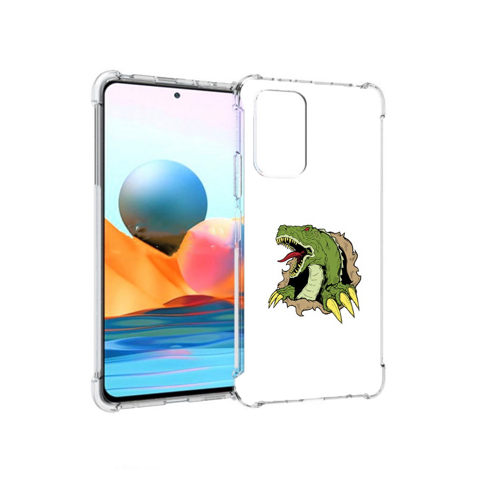 

Чехол MyPads Tocco для Xiaomi Redmi Note 10 Pro годзила (PT158414.284.290), Прозрачный, Tocco