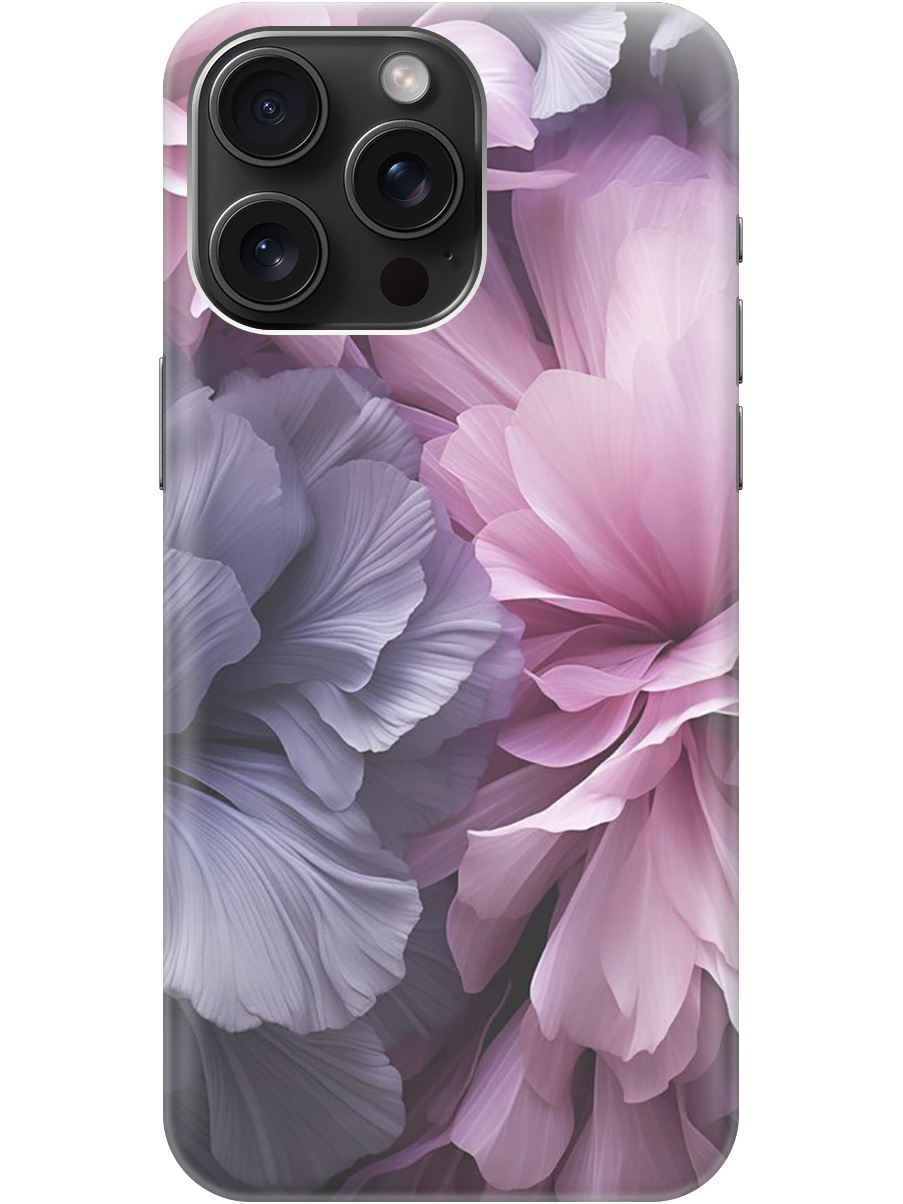 

Силиконовый чехол на Apple iPhone 15 Pro Max с рисунком "Розово-фиолетовые цветы", Розовый;фиолетовый, 20000013
