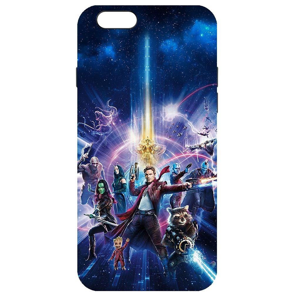 

Чехол-накладка Krutoff Soft Case Стражи Галактики. Все вместе для iPhone 6/6s черный
