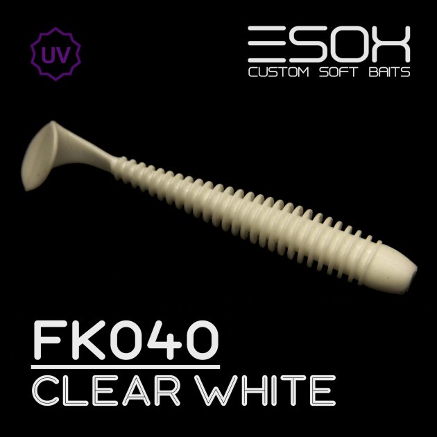 

Виброхвост Esox SWINKY 100 мм. FK040 уп.=5 шт., Белый