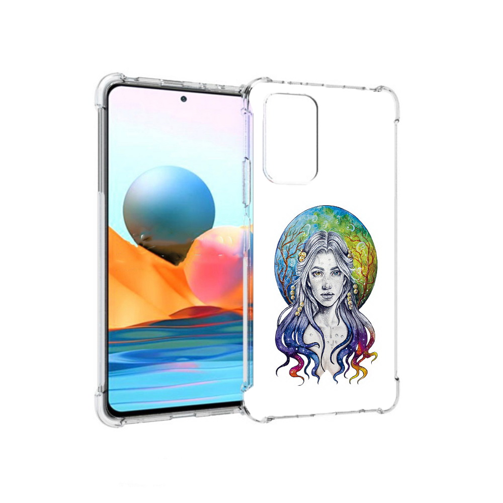 Чехол MyPads Tocco для Xiaomi Redmi Note 10 Pro девушка с красивыми волосами