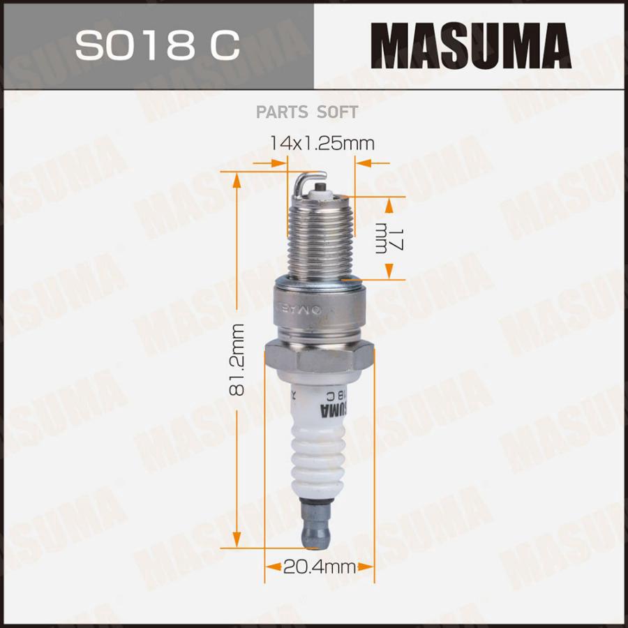 Свеча зажигания MASUMA S018C 1шт