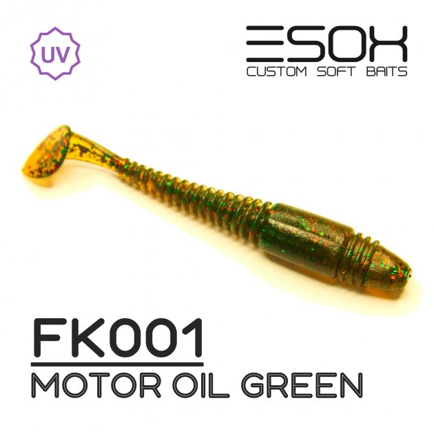 

Виброхвост Esox TIGA 63 мм. FK001 уп.=8 шт., Зеленый