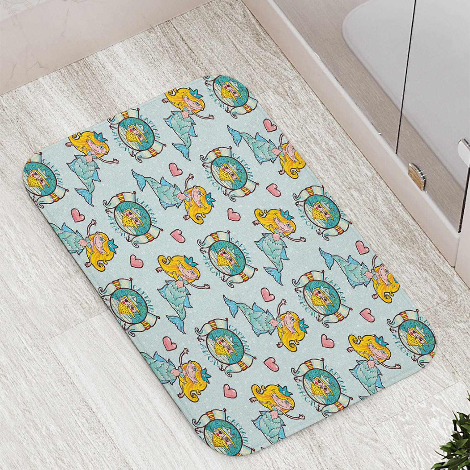 

Коврик противоскользящий JoyArty "Королевская русалка" для ванной, сауны, бассейна,77х52см, Королевская русалка