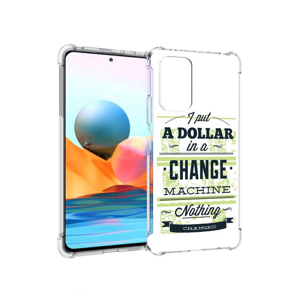 Чехол MyPads Tocco для Xiaomi Redmi Note 10 Pro доллар надпись (PT158414.284.336)