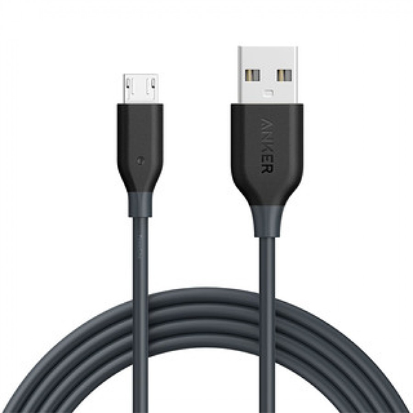 Кабель Anker Powerline USB-A to Micro USB 1.8 м (A8133H12) черный