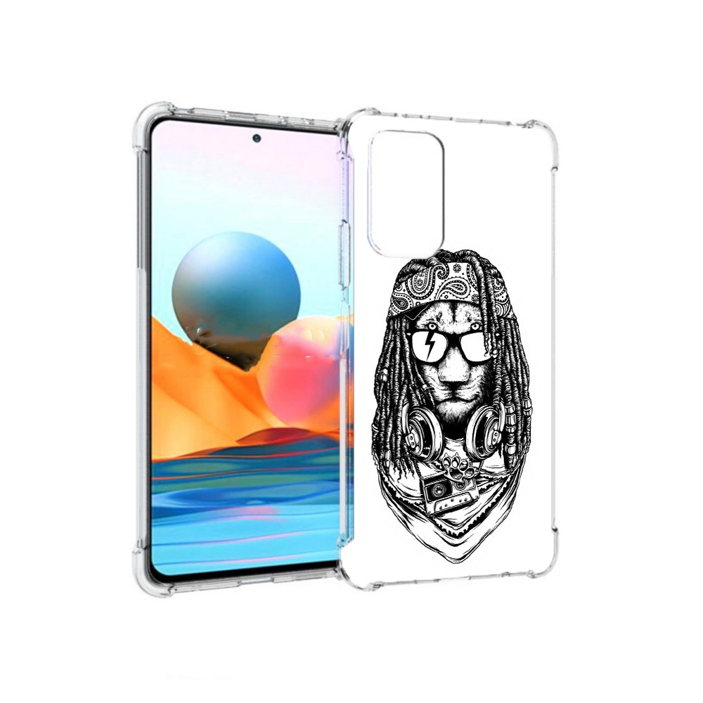 Чехол MyPads Tocco для Xiaomi Redmi Note 10 Pro дреды льва (PT158414.284.338)