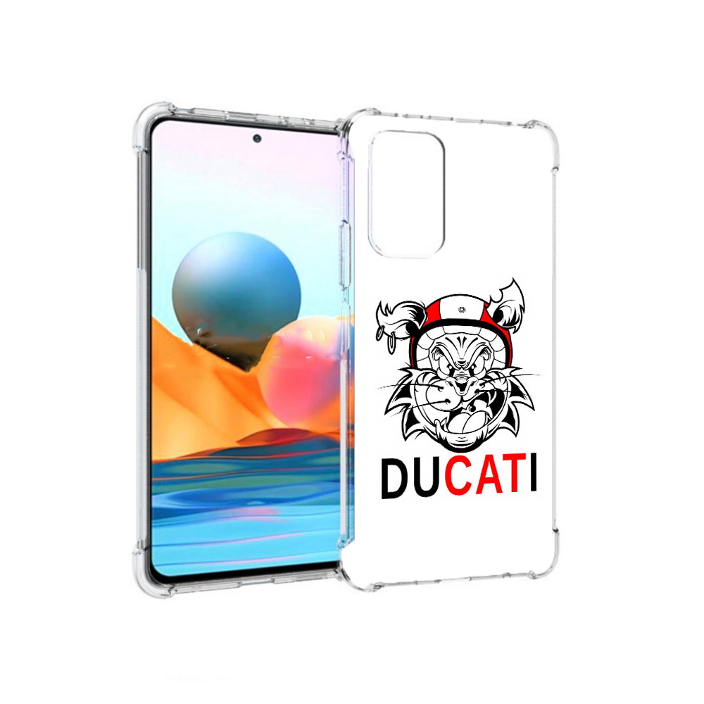 

Чехол MyPads Tocco для Xiaomi Redmi Note 10 Pro дукати (PT158414.284.339), Прозрачный, Tocco