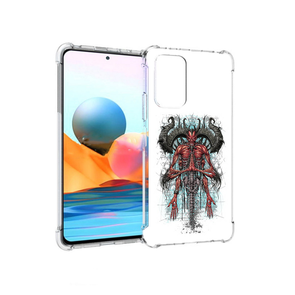 

Чехол MyPads Tocco для Xiaomi Redmi Note 10 Pro дьявол (PT158414.284.340), Прозрачный, Tocco