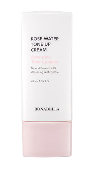 фото Крем для лица на основе розовой воды выравнивающий тон rose water tone up cream, 40 мл bonabella