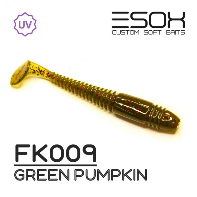 

Виброхвост Esox TIGA 74 мм. FK009 уп.=7 шт., Зеленый
