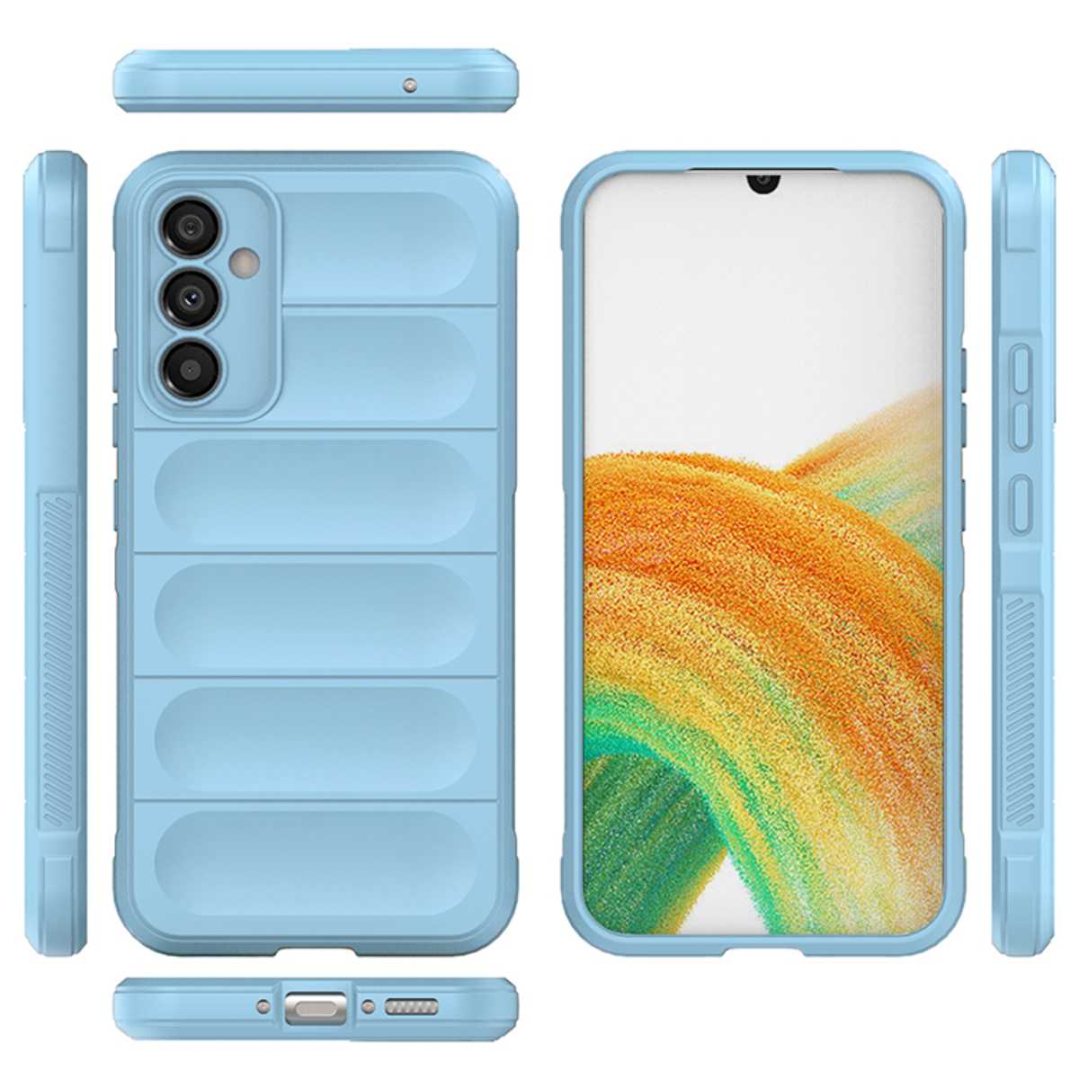 

Противоударный чехол Flexible Case для Samsung Galaxy A34 5G ,голубой, 376964034