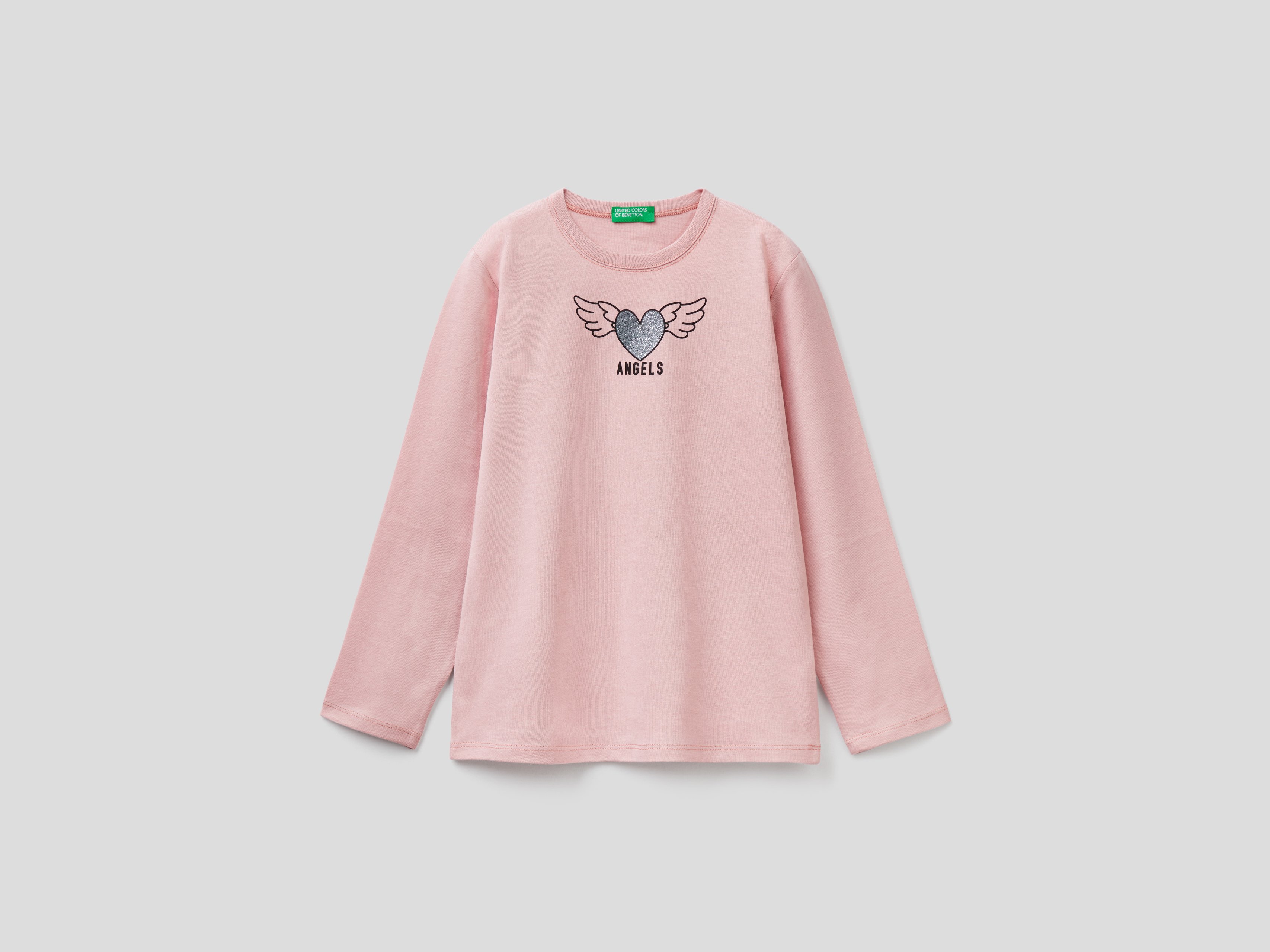 фото Футболка для девочек benetton цв. розовый р.140 united colors of benetton