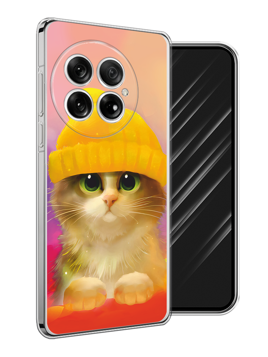 

Чехол Awog на OnePlus 13 "Котенок в желтой шапке", Желтый, 155350-1