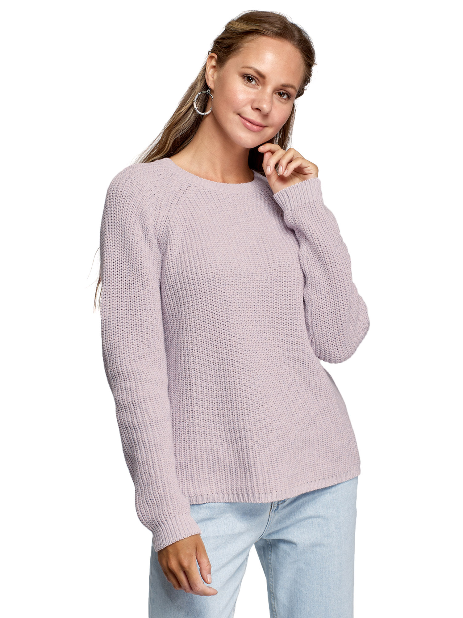 

Джемпер женский oodji 73807605-3B фиолетовый L, 73807605-3B