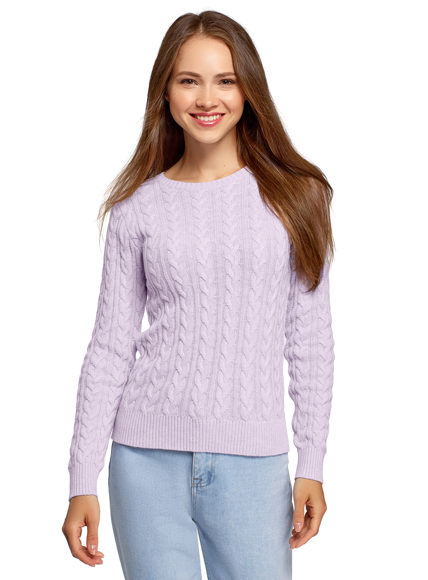 

Джемпер женский oodji 73807617-1B фиолетовый XL, 73807617-1B