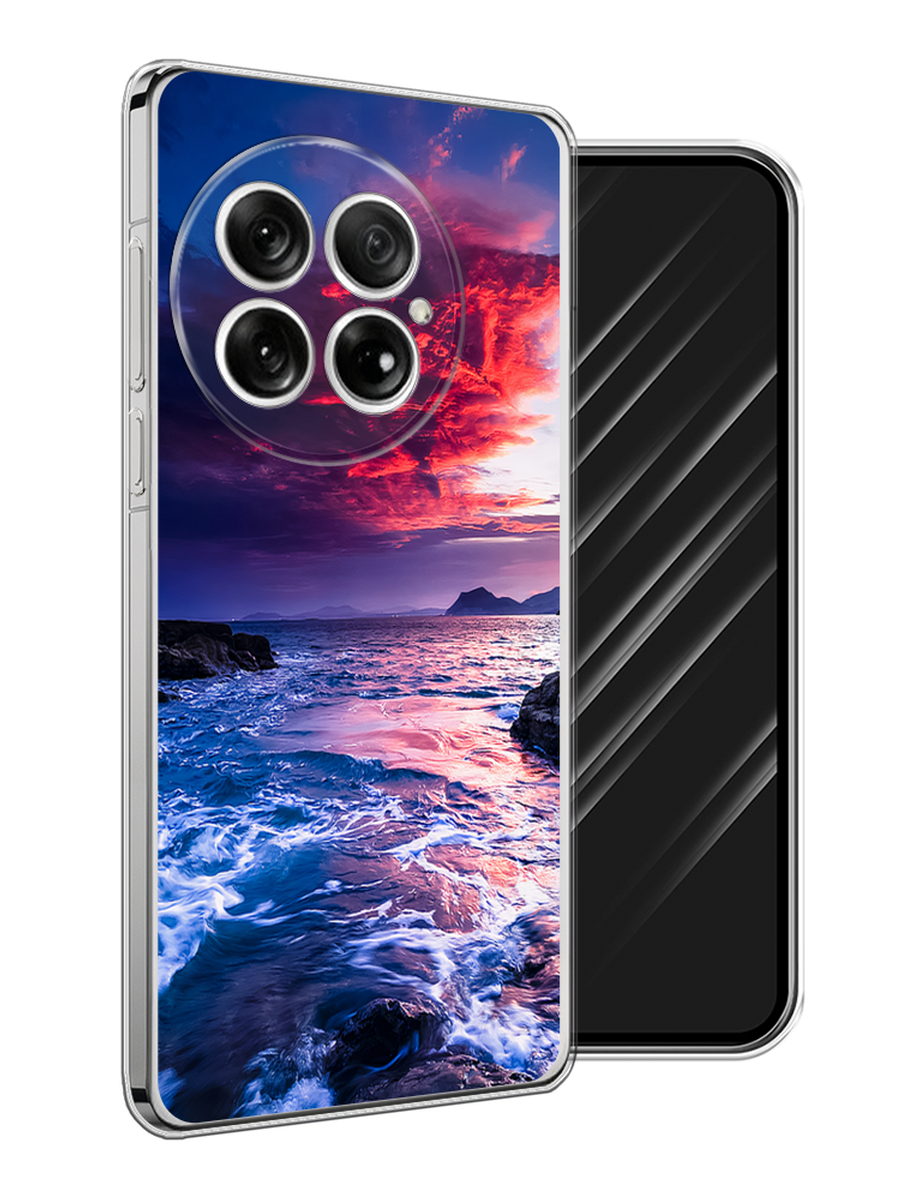 

Чехол Awog на OnePlus 13 "Волны 1", Розовый;синий, 155350-1