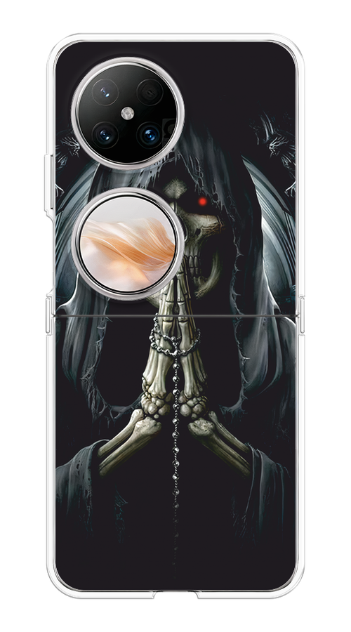 

Чехол на Huawei Pocket 2 "Молитва", Серый, 6123850-1