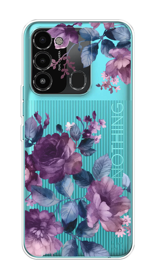 

Чехол на Tecno Spark Go 2022/8С/9 "Purple Blossoms", Синий;фиолетовый, 301250-1
