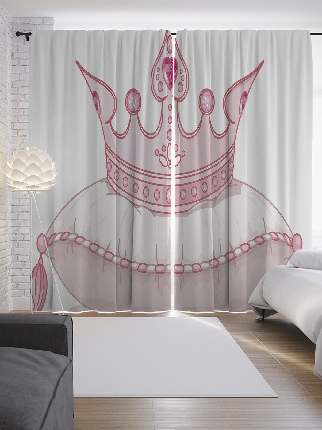 

Шторы JoyArty с фотопечатью "Корона маркизов" из сатена, 290х265 см, Корона маркизов