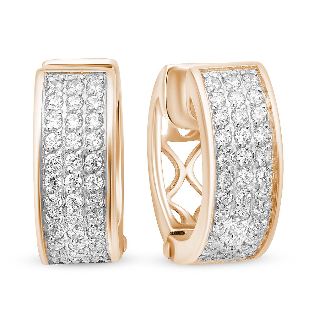 

Серьги конго из красного золота 585Gold 102005299, бриллиант, 102005299
